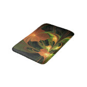 ファンタジー植物抽象芸術緑赤褐色フラクタル バスマット (アングル)