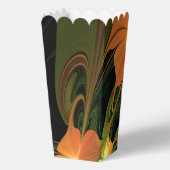 ファンタジー植物抽象芸術緑赤褐色フラクタル フェイバーボックス (裏面)