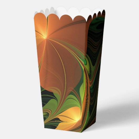 ファンタジー植物抽象芸術緑赤褐色フラクタル フェイバーボックス (正面)