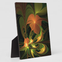 ファンタジー植物抽象芸術緑赤褐色フラクタル