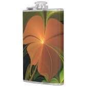 ファンタジー植物抽象芸術緑赤褐色フラクタル フラスク (左)