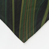 ファンタジー植物抽象芸術緑赤褐色フラクタル フリースブランケット (角)