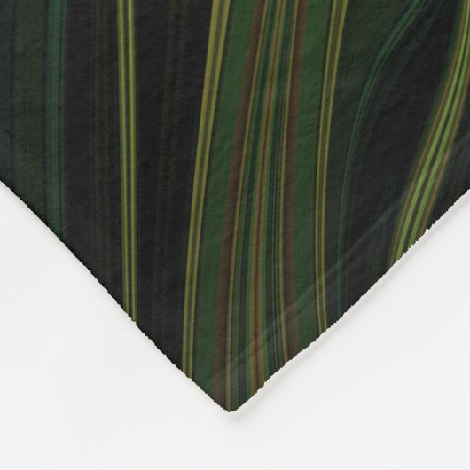 ファンタジー植物抽象芸術緑赤褐色フラクタル フリースブランケット (角)