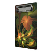 ファンタジー植物抽象芸術緑赤褐色フラクタル ミニクリップボード (アングル2)