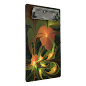 ファンタジー植物抽象芸術緑赤褐色フラクタル ミニクリップボード (アングル)