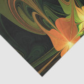 ファンタジー植物抽象芸術緑赤褐色フラクタル 薄葉紙 (詳細)