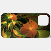 ファンタジー植物抽象芸術緑赤褐色フラクタル Case-Mate iPhoneケース (裏面 (横))