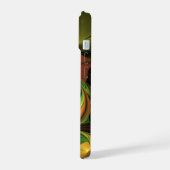 ファンタジー植物抽象芸術緑赤褐色フラクタル iPhone 15ケース (左側面)