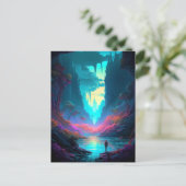 ファンタジー横向カラフルき超はがき ポストカード (スタンド正面)