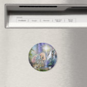 ファンタジー母ユニコーンとベビーの妖精の庭 マグネット (インサイチュ (食洗機))