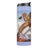 ファンタジー水カラーイラストレーションビーストライディングタイガー タンブラー (回転左)