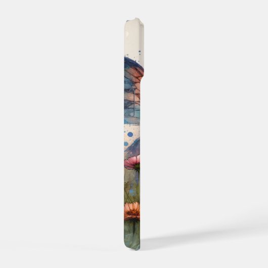 ファンタジー水彩妖精と名パーソナライズされた前 iPhone 15ケース (右側面)