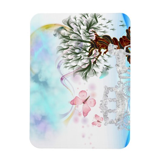 ファンタジー水晶の馬車 マグネット (縦)