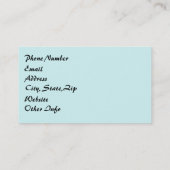 ファンタジー水晶の馬車 名刺 (裏面)