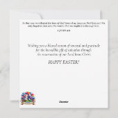 ファンタジー水色バニークリスチャン復活祭 シーズンカード (裏面)