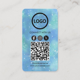 ファンタジー水色ライトブルーカスタムのカードモダン 名刺