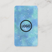 ファンタジー水色ライトブルーカスタムのカードモダン 名刺 (裏面)