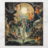 ファンタジー水色 ワインラベル (シングルラベル)