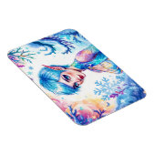 ファンタジー氷小妖精や小人冬魔法スノーフレークアート マグネット (右側)