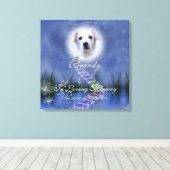 ファンタジー池ペットの写真を追加メモリアル キャンバスプリント (インサイチュ (ウッドフロア))