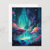 ファンタジー洞窟グロットスカラフルリアルポストカード ポストカード (正面/裏面)
