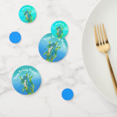 ファンタジー海のドラゴンシェードのブルーワカメの泡 コンフェッティ (グループ)