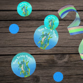 ファンタジー海のドラゴンシェードのブルーワカメの泡 コンフェッティ