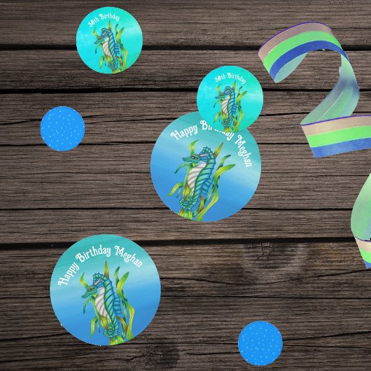 ファンタジー海のドラゴンシェードのブルーワカメの泡 コンフェッティ