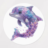 ファンタジー海動物 ラベル (デザイン2)