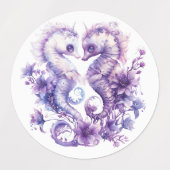 ファンタジー海動物 ラベル (デザイン1)