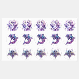 ファンタジー海動物 ラベル