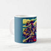 ファンタジー海賊アニメ – Woodcut 1 コーヒーマグカップ (正面左)