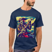 ファンタジー海賊アニメ – Woodcut 1 Tシャツ (正面)