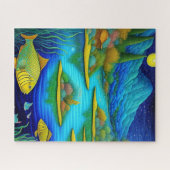 ファンタジー湖フィッシュアート ジグソーパズル (横)