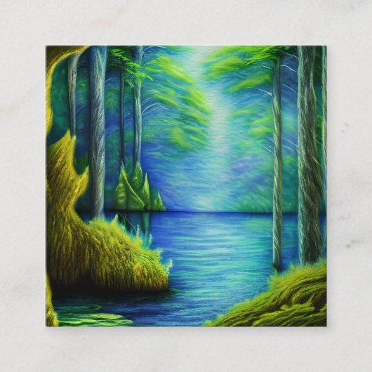 ファンタジー湖 スクエア名刺 (正面)