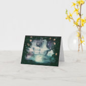 ファンタジー滝カスケード カード (黄色い花)