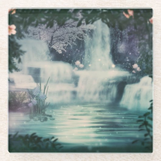 ファンタジー滝カスケード ガラスコースター (正面)