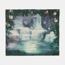 ファンタジー滝カスケード フリースブランケット
