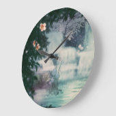 ファンタジー滝カスケード ラージ壁時計 (傾斜)