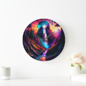 ファンタジー滝 ラージ壁時計 (ホーム)