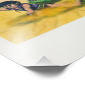 ファンタジー漫画戦士reptilianモンスターと戦う フォトプリント            (角)