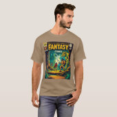 ファンタジー漫画:レトロアドベンチャーが解放 Tシャツ (正面フル)