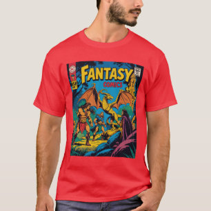 ファンタジー漫画:レトロアドベンチャーが解放 Tシャツ
