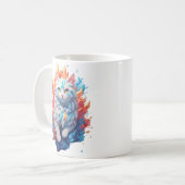 ファンタジー火とアイスキャット コーヒーマグカップ (正面左)