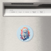 ファンタジー火とアイスキャット マグネット (インサイチュ (食洗機))