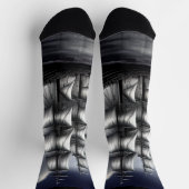 ファンタジー灰色の空の下の帆船 ソックス (上部)