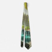 ファンタジー熱帯パラダイスランドスケープと滝 ネクタイ (裏面)