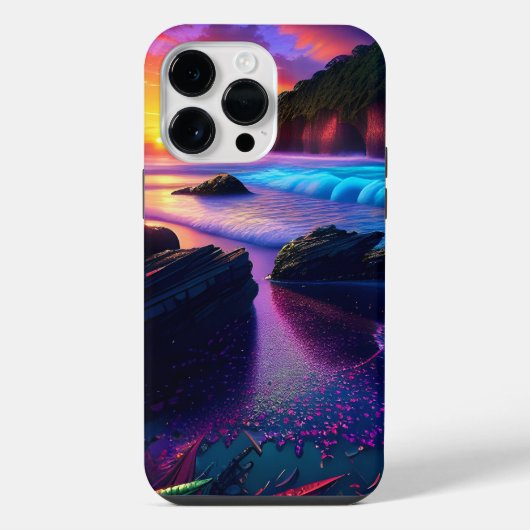 ファンタジー熱帯ビーチワン iPhoneケース (裏面)