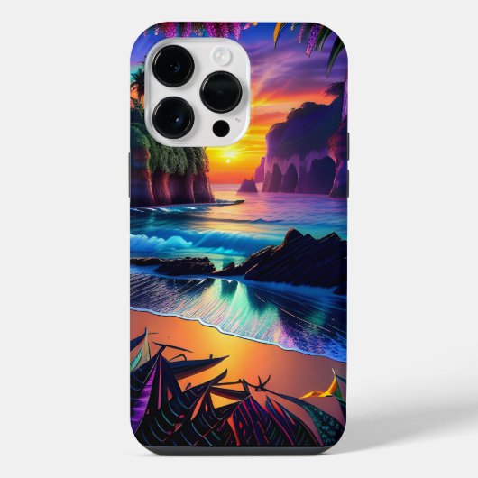 ファンタジー熱帯ビーチ3 iPhoneケース (裏面)