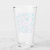 ファンタジー熱狂するマップ白と水色 タンブラーグラス (裏面)